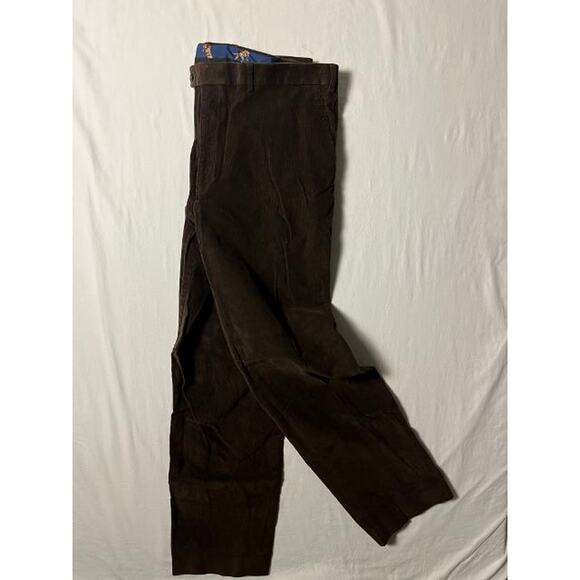 Vintage Lauren Ralph Lauren Corduroy Pants Mens 40x32 Hunting Dogs Thin Cords - Picture 1 of 5